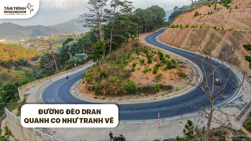 Đường đèo Dran quanh co như tranh vẽ&nbsp;