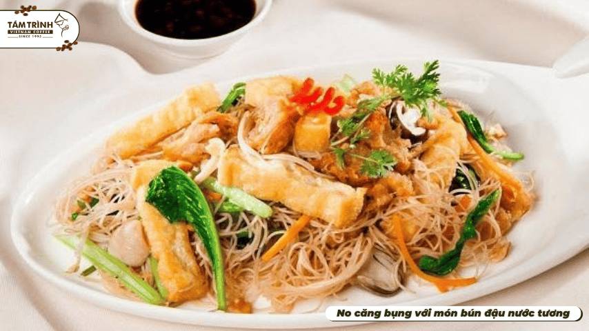 No căng bụng với món bún đậu nước tương
