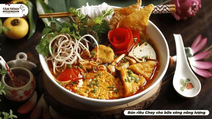 Bún riêu Chay cho bữa sáng năng lượng