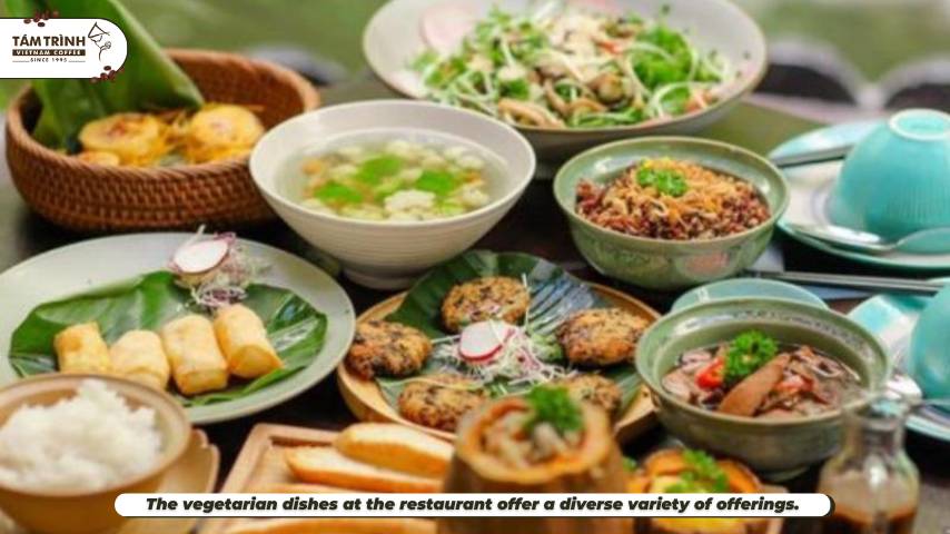 The vegetarian dishes at the restaurant offer a diverse variety of offerings.