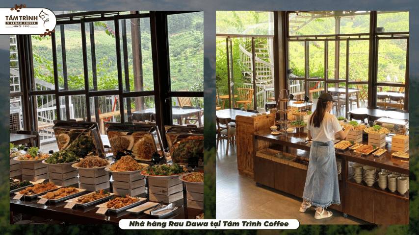Nhà hàng Rau Dawa tại Tám Trình Coffee