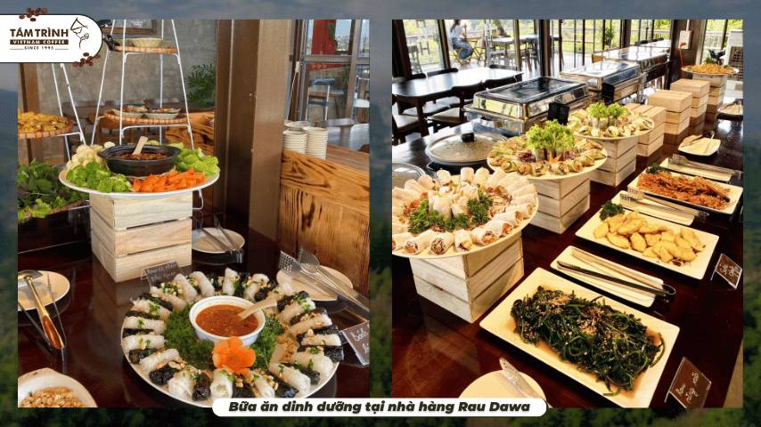 Bữa ăn dinh dưỡng tại nhà hàng Rau Dawa