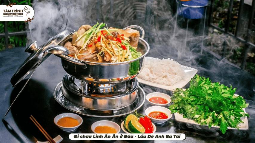 Đi chùa Linh Ẩn Ăn ở Đâu - Lẩu Dê Anh Ba Tài