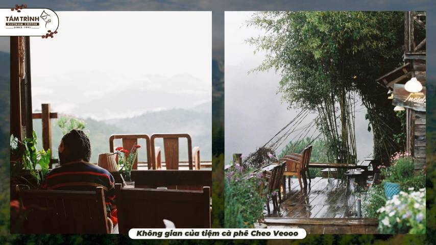 Không gian của tiệm cà phê Cheo Veooo