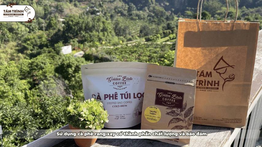 Sử dụng cà phê rang xay có thành phần chất lượng và bảo đảm