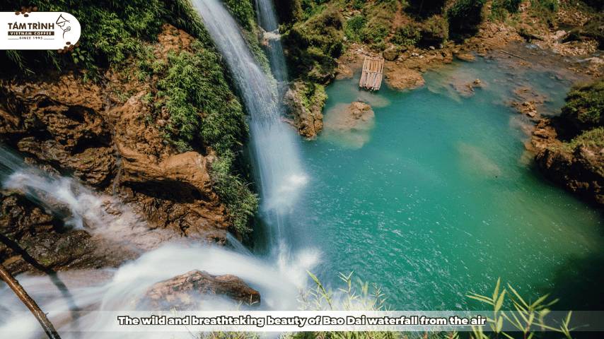 The wild and breathtaking beauty of Bao Dai waterfall from the air