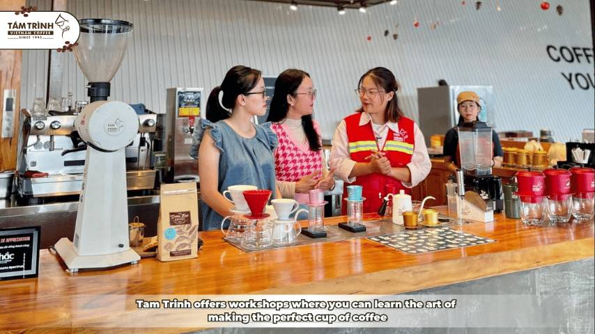 Tam Trinh offers workshops where you can learn the art of making the perfect cup of coffee