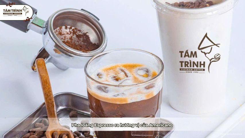 Pha loãng Espresso ra hương vị của Americano