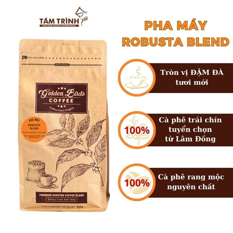 Sản phẩm được bao bì cẩn thận giữ cho hương thơm cà phê bền lâu