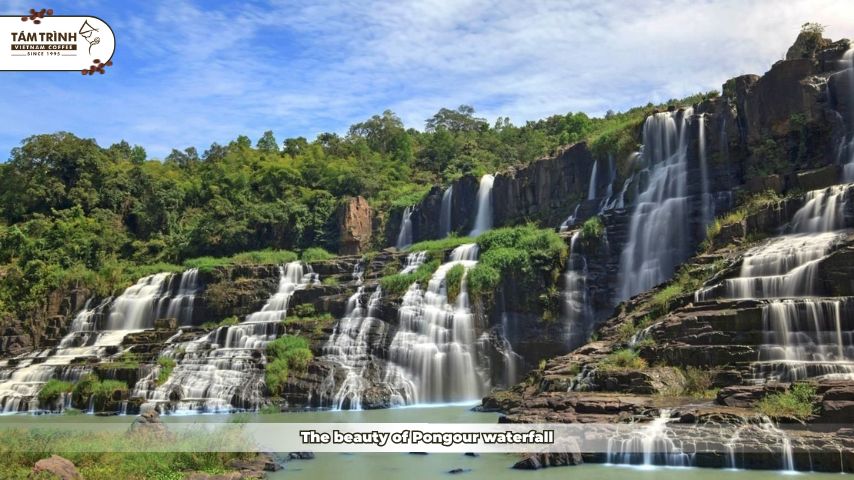 The beauty of Pongour waterfall