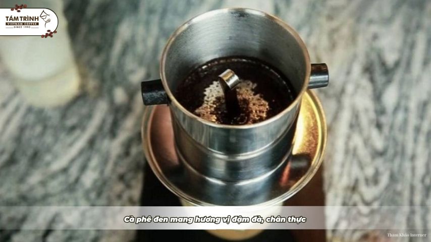 Cà phê đen mang hương vị đậm đà, chân thực