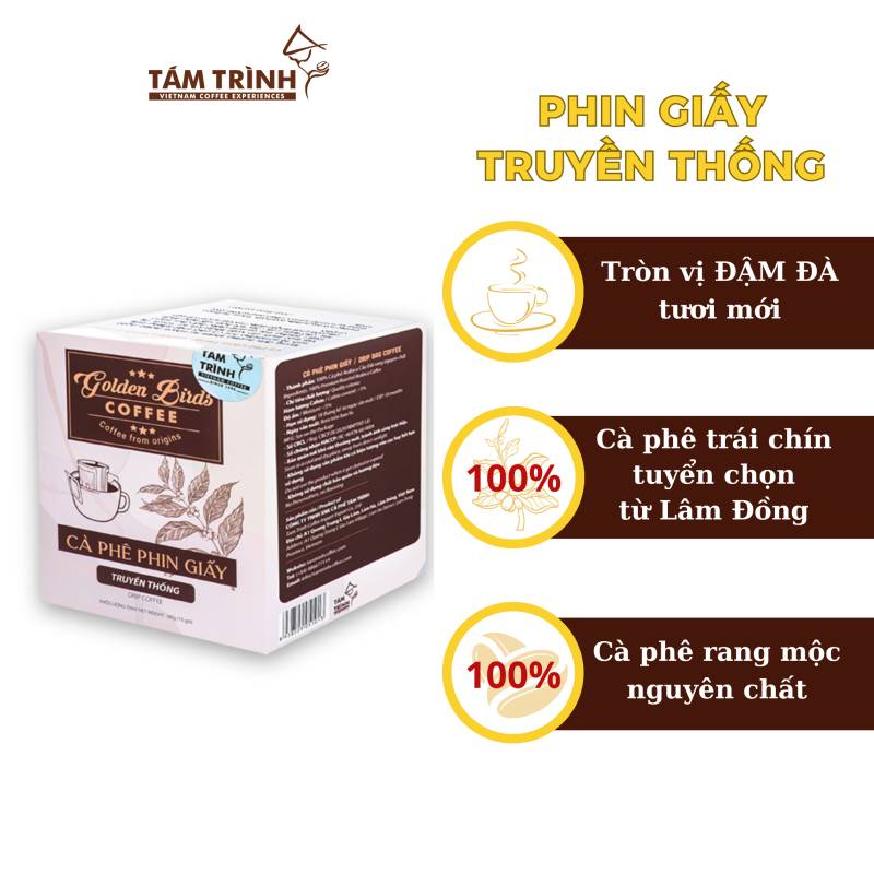 Cà phê phin giấy truyền thống - tròn vị đậm đà tươi mới