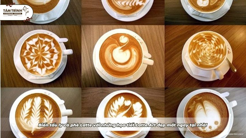 Biến tấu ly cà phê Latte với những họa tiết Latte Art đẹp mắt ngay tại nhà!