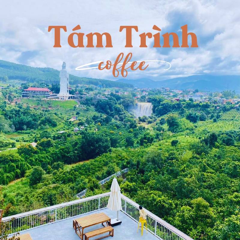 Cảnh sắc hùng vĩ của Thác Voi và tượng Quan Âm tại chùa Linh Ẩn