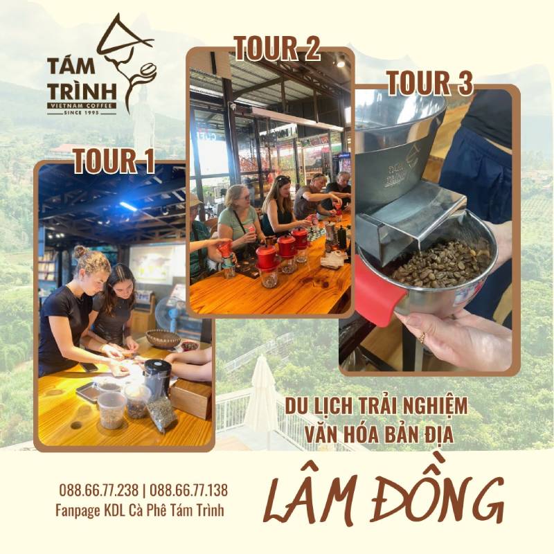 3 tour khám phá văn hóa cà phê phổ biến tại Tám Trình Coffee dành cho du khách